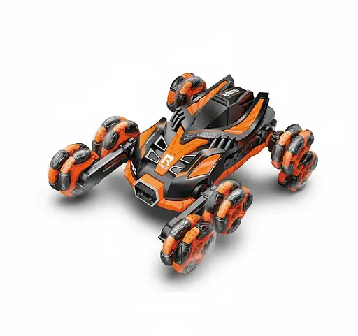 Радіокерована Трюкова Машина-Перевертень 955-182-01 на 8 Роликових Колесах, 360°, Акумулятор 3.7V, Пульт 2.4GHz, Помаранчевий