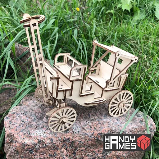 Дерев'яний конструктор Карета 78 деталей - фото 8