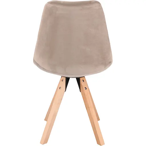 Стул Jumi Saida в скандинавском стиле с деревянными ножками бежевый - фото 4