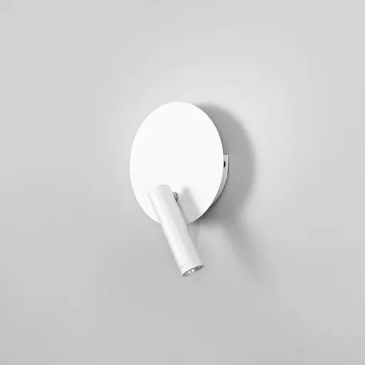 Біле бра зі спотом у круглому корпусі Ø 15 см | Line F | Арт. WJ034/150 WT - фото 4