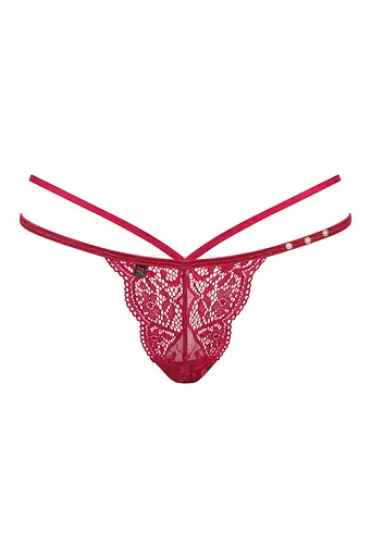 Трусики-стринги Obsessive Ivetta L/XL червоний - фото 7