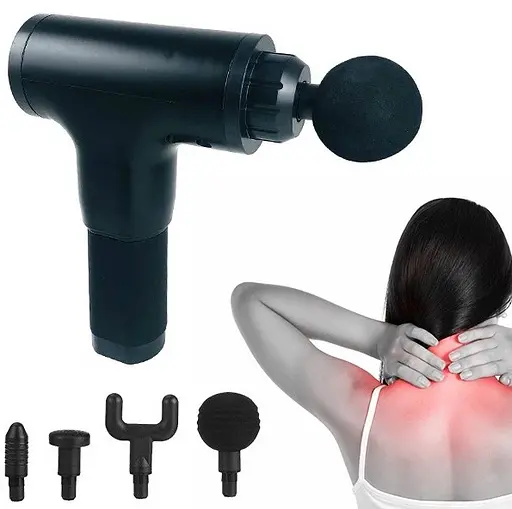 Массажный пистолет Fascial Gun для мышц 2000 мАч (4 насадки) - фото 5