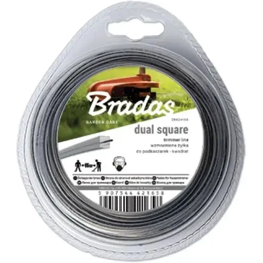 Волосінь для тримера Bradas RIPPER DUAL "квадрат" 3,0мм х 15м ZRK3015B - фото 1