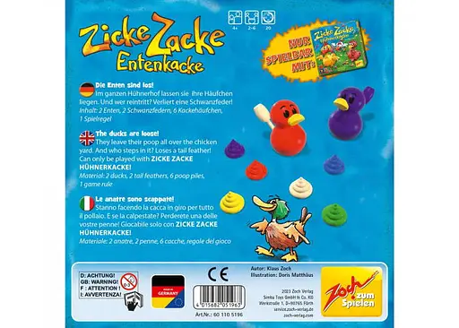 Настільна гра Zoch Циплячі перегони. Доповнення (Zicke Zacke Entenkacke) (англ.) (601105196) - фото 3