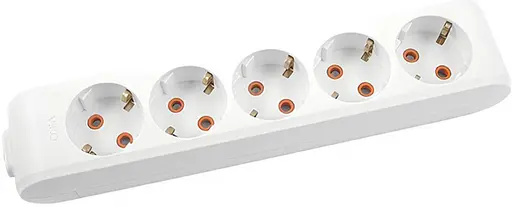 Колодка 5 гнізд з/заземл. біла (Multi-Let)