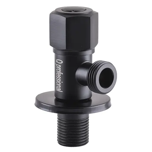 Кран кульовий кутовий Q Professional 1/2″X1/2″ NV-QP888 Black 000025136 - фото 1