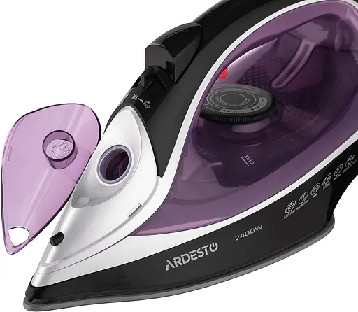 Утюг Ardesto IR-B2234, Black/Purple, 2400W, кераміка, паровий удар, резервур 350мл, захист від кальцинації, антикрапля, плавне регулювання потужності пари, автоматичне відключення - фото 4