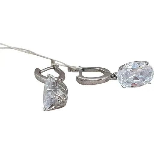 Срібні сережки Агні СУДАРИНЯ з фианитом. 2593/9Р-CZ