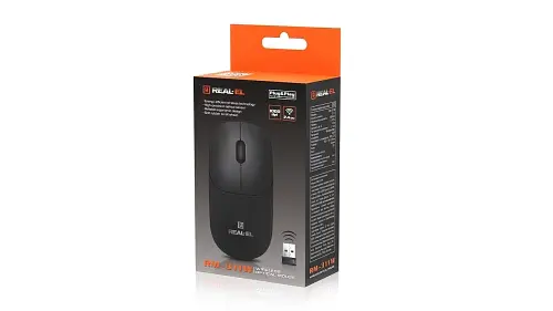 Миша REAL-EL RM-311W Wireless, Black, бездротова, USB, оптична, 1000 dpi, 2 кнопки, 2xAAA - фото 10