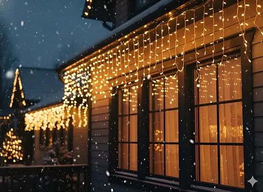 Гирлянда Chomik Бахрома 300LED теплый белый 12 м (LED9843) - фото 3