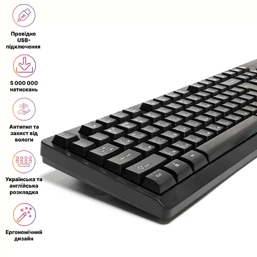 Клавіатура Hölmer дротова офісна (K-02OF) - фото 6