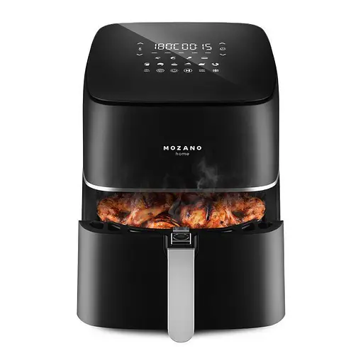 Аерофритюрниця Mozano Air Fry Master 8 л 1700 Вт 12 програм сенсорне управління сепаратор решітка - фото 2