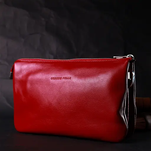 Кожаная женская сумка Grande Pelle 26х15.5х3 см sum0023602 - фото 8