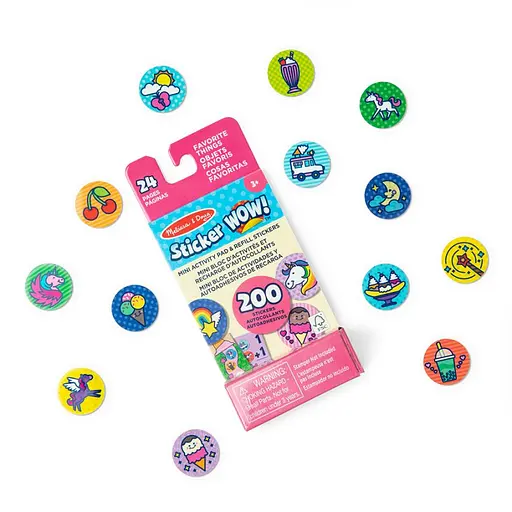Набор из мини-блокнота и запасных наклеек для штампа Melissa & Doug Sticker WOW Любимые вещи (SM93208/6075134) - фото 2