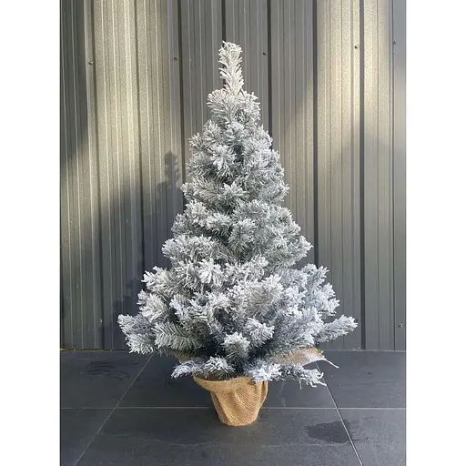 Ялинка Hvoya штучна Classic в мішковині 90 см засніжена - фото 2
