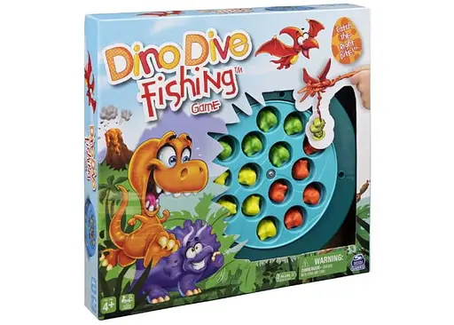 Настольная игра Spin Master Веселая рыбалка Динозаврики (Dino Dive Fiching Game) (англ.) (SM98269/6061077)
