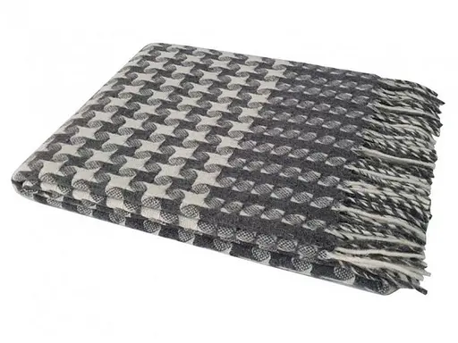 Плед вовняний Vladi Carambola 170х210 біло-сірий - фото 1