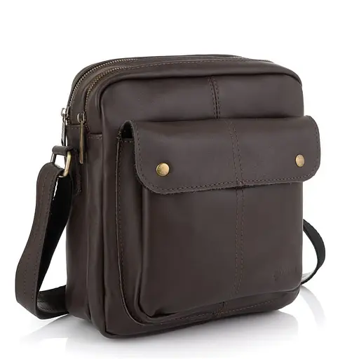 Мужской мессенджер из натуральной кожи TARWA 24х25.5х8 см sum0028331 - фото 1