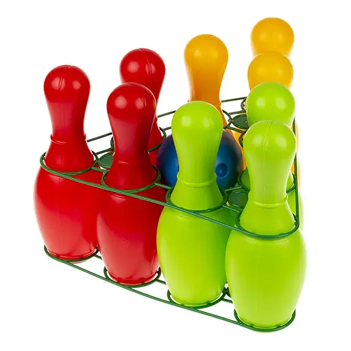 Ігровий набір для боулінгу "Веселка 9" 0732, кеглі - 9 шт, куля