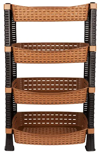 Этажерка для овощей 4-х ярусная Violet House 0761 Ротанг Эко Cream (6768577) - фото 1