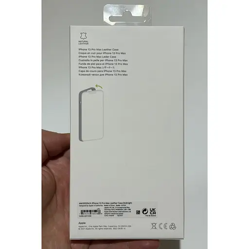 Оригінальний шкіряний чохол Apple Leather Case with MagSafe для iPhone 13 Pro Max (6.7") Midnight Black MM1R3ZM/A - фото 3