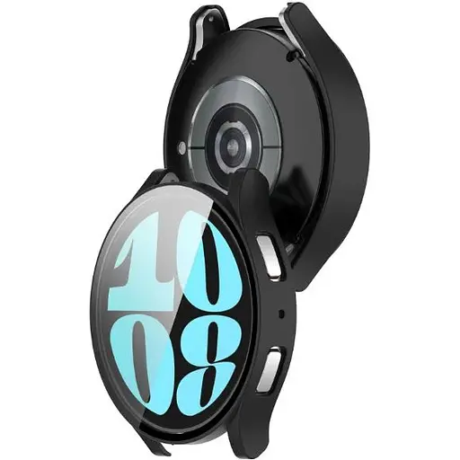 Чехол-накладка DK Пластик Soft-Touch Glass Full Cover для Samsung Galaxy Watch6 (R940 / R945) 44mm (black) - фото 2