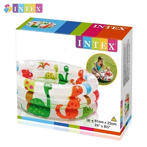 Басейн надувний дитячий Intex 57106 NP Динозаврики 61x22 см 33 л 0.5 кг від 1 до 3 років - фото 3