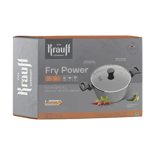 Каструля Krauff Fry Power зі скляною кришкою 6.4 л (25-45-251) - фото 2
