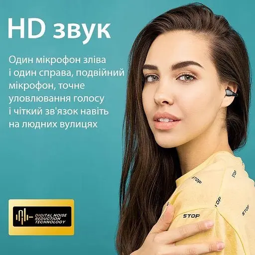 Навушники з спрямованим звуком бездротова Bluetooth 5.3 гарнітура Langsdom TS03 Black - фото 6