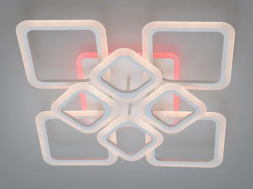 Светодиодная люстра смарт светильник с пультом, диммером, 145W, белая - фото 3