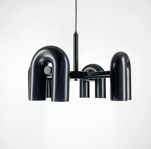 Дизайнерська люстра-репліка Circus Ago на 4 лампи d60 cм | Арт. MJ 18-600 BK | Line F - фото 3