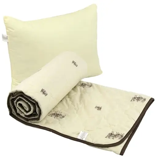 Набір Comfort Sheep ковдра вовняна та подушка силіконові (К_924.52ШКУ_Sheep)