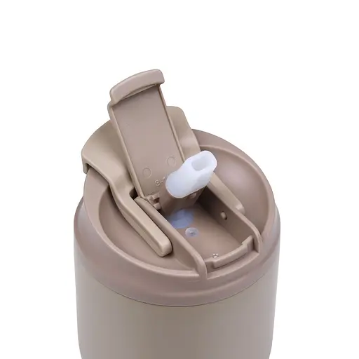 Смачна термочашка для кави 63mugs Drive 360 мл флет вайт бежева (1063) - фото 3