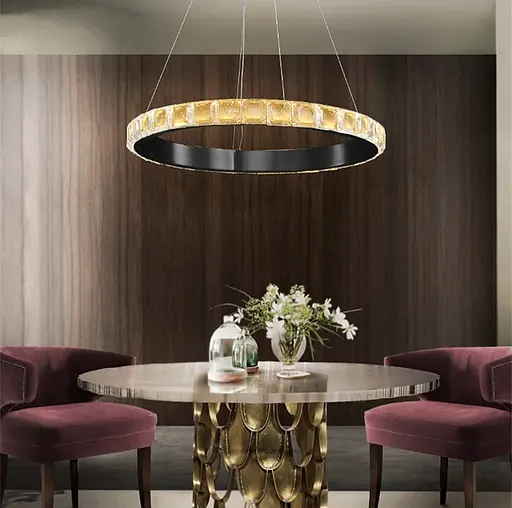 Подвесной светильник Delight Collection в черном каркасе Line.F Диаметр 60см - фото 9