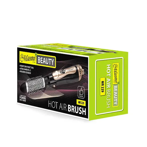 Фен браш стайлер Maestro Mr-229 з насадками, що обертаються, щітка для вирівнювання та завивки волосся гребінець - фото 3