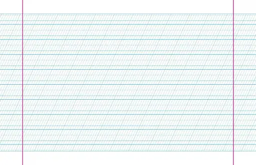 Каліграфічний зошит-шаблон. Збільшений розмір графічної сітки, синій - фото 2