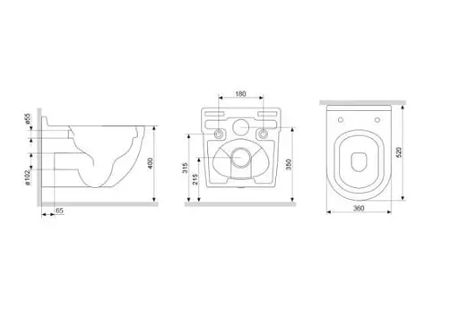 Унітаз підвісний AM.PM Hit FlashClean C931700SC з сидінням Soft Close, Білий - фото 6