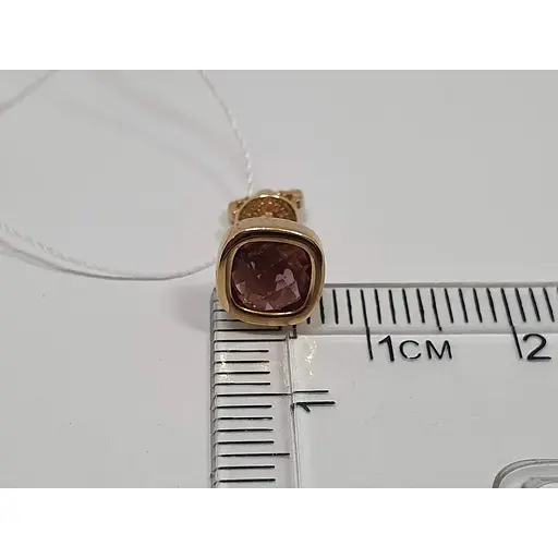 Золотые серьги-пуссеты Империя золота с марсалой. СП676.17103Н - фото 3