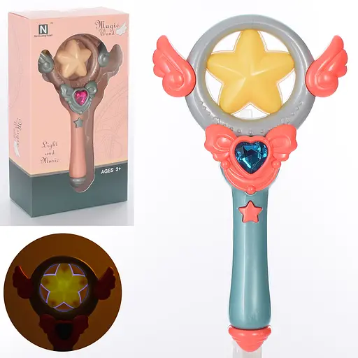 Чарівна паличка 586-M9 19,5 см, музика, світло, в коробці (6903317440658) - фото 1