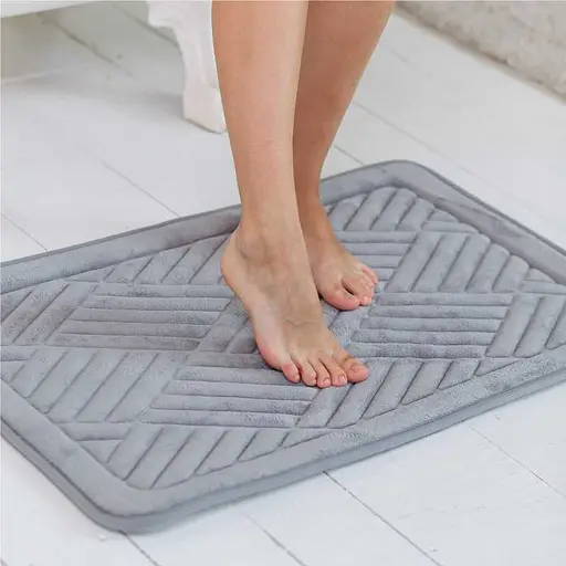 Коврик для ванной и туалета Lovely Svi мягкий, абсорбирующий, нескользящий 50 x 80 x 1.5 Серый (2565040) - фото 2