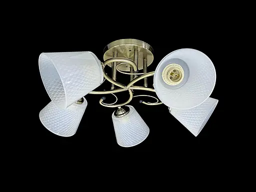 Люстра стельова на 5 плафонів 7051C/5 Бронза