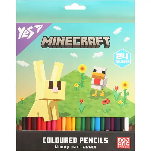 Олівці кольорові Yes Minecraft Spring 24 кольори (290776)