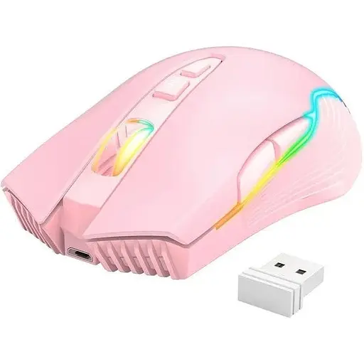 Миша Onikuma Gaming wireless CW905 RGB рожева - фото 1