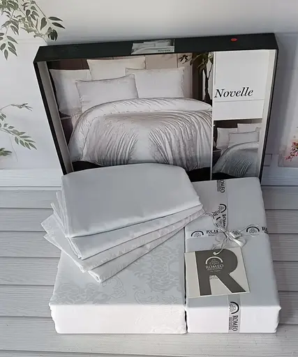 Постільна білизна Novelle White Жаккард Romeo Home pbe0051819 - фото 2