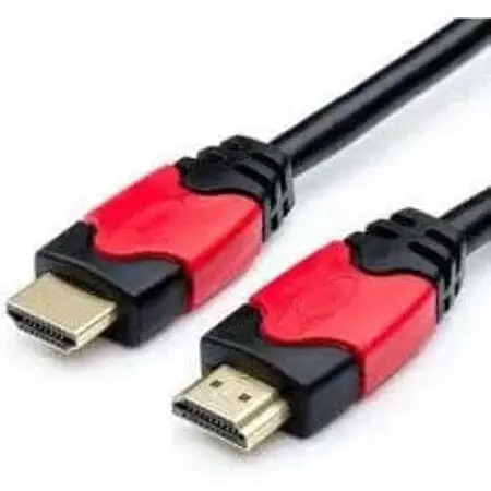 Кабель Atcom HDMI длина 5 м поддержка 3Д ver 1.4 черно-красный толстый