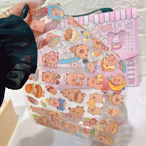 Рулон с 3D наклейками Капибара разные цвета (25-CYSS02) - фото 6