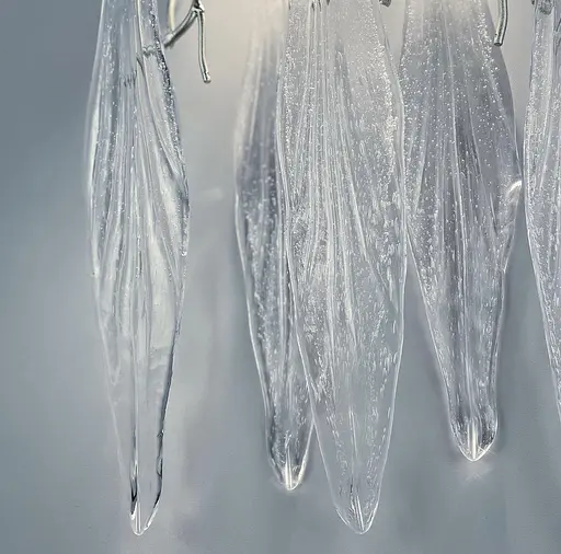 Бра з фактурними пелюстками в корпусі сатин-нікель Line F Арт. WB 5052/2P SN  - фото 3