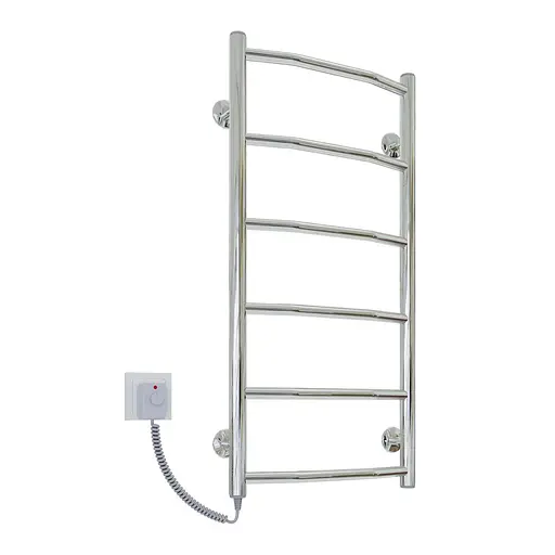 Электрический полотенцесушитель Kosser Трапеция 800x400/6 EL рег. ДТ04EL, Хром, Левое - фото 1