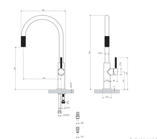 Смеситель для кухни Omnires Switch copper (SW9057CPB) - фото 3