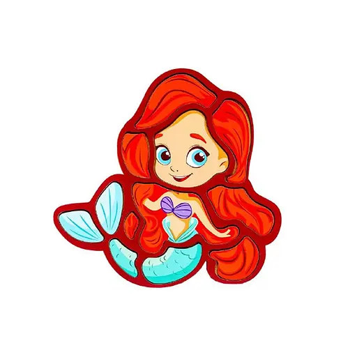 Дитячий пазл-вкладиш "Русалка" PuzzleOK Puz-22965, 12 елементів - фото 1